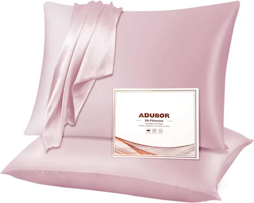 Miniatura 51 de Adubor Funda de almohada 100% de seda, fundas de almohada de seda de morera, 22 fibras de grado Momme 6A, funda de almohada de seda para la salud