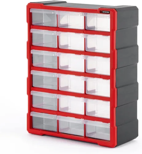 Miniatura 7 de INTERTOOL Organizador de piezas pequeñas – 12 cajones de contenedores extraíbles – Caja de herramientas para almacenar hardware y organización