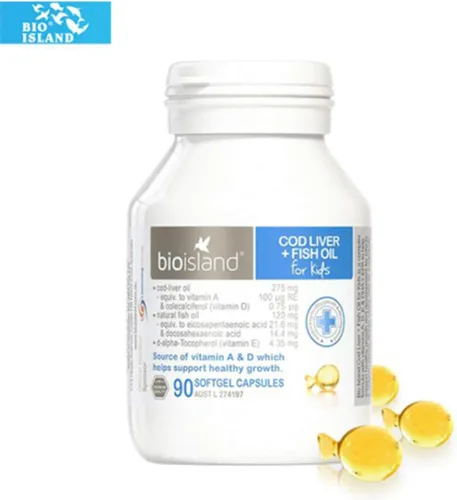 Miniatura 2 de Bio Island Hígado de Bacalao + Aceite de Pescado 90 Cápsulas