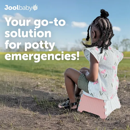 Miniatura 2 de Jool Baby Silla portátil de entrenamiento para ir al baño con bolsa de viaje y 30 forros, plegable, para uso en interiores y exteriores, camping