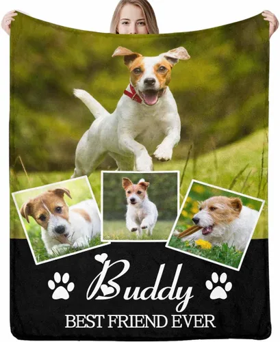 Miniatura 28 de Artsadd Manta conmemorativa personalizada con fotos para la pérdida de perros y gatos, manta conmemorativa personalizada, regalos de memoria amorosa