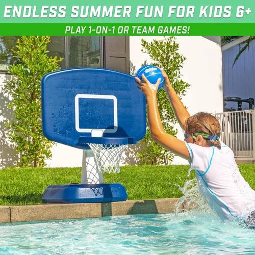 Miniatura 3 de GoSports Splash Hoop Classic - Juego de baloncesto para piscina de natación, color azul