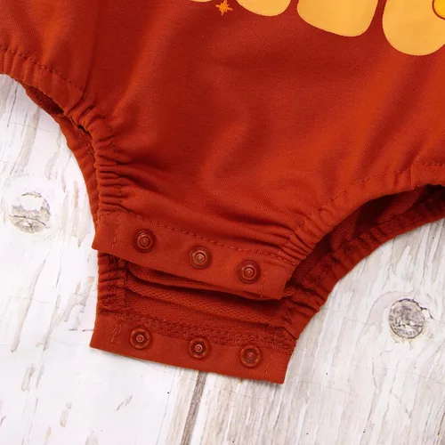 Miniatura 6 de Mameluco de burbujas hecho en casa para niñas para el día de Acción de Gracias, sudadera con cuello redondo para bebé