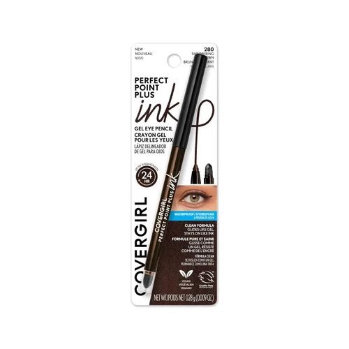 Miniatura 8 de COVERGIRL Perfect Point Plus - Lápiz de ojos de gel de tinta, pigmentado, de larga duración, fórmula vegana, negro azabache mate 275, 0.01 onzas