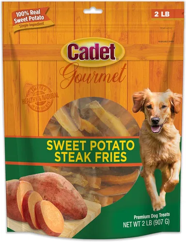 Miniatura 10 de Cadet Golosinas gourmet de batata fritas para perros, golosinas saludables y naturales de entrenamiento para perros pequeños y grandes