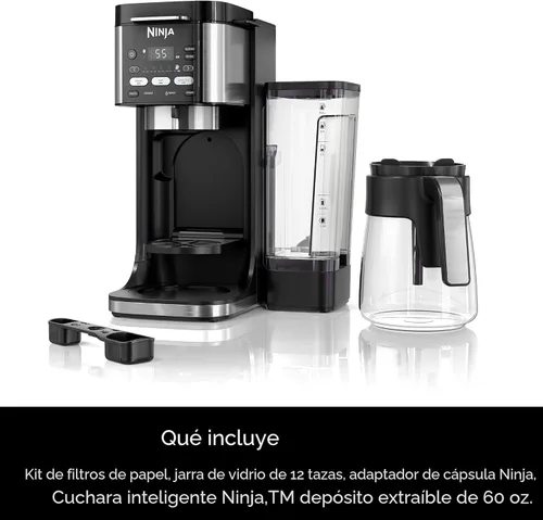 Miniatura 9 de Ninja Cafetera de goteo Máquina de café DualBrew Pro caliente y helada Uso con cápsulas de café K-Cup 3 estilos de preparación