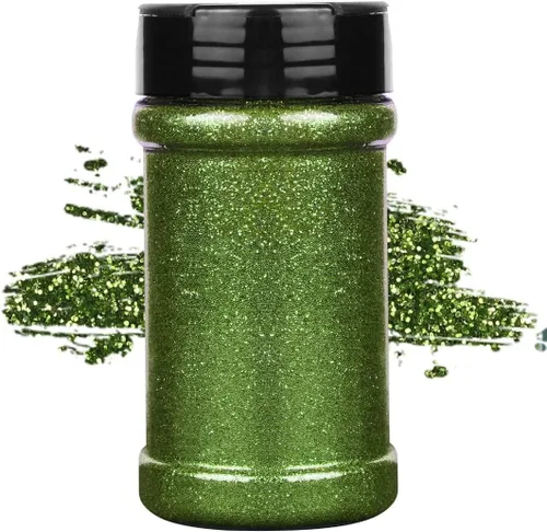 Miniatura 31 de TORC Purpurina fina roja de 1 libra y 16 onzas de purpurina en polvo para vasos, resina para manualidades, slime, cosméticos, pintura de uñas, Rojo