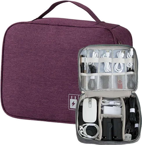 Miniatura 15 de Estuche Organizador Pequeño para Dispositivos Electrónicos USB Cargador Accesorios Ratón Cable de Teléfono Tarjeta SD Banco de Energía Auriculares