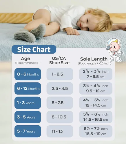Miniatura 8 de Simply Kids Calcetines tobilleros antideslizantes para bebé, agarre superior, algodón suave, para niñas y niños activos (de 0 a 7 años)