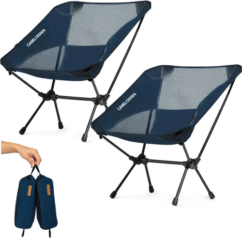Miniatura 9 de CAMEL CROWN Silla de camping resistente para mochileros, silla plegable ultraligera con bolsa de transporte, portátil compacta para exteriores
