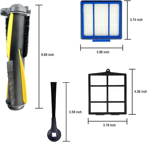 Miniatura 6 de Kit de accesorios para Shark IQ RV1001AE, Shark AV911S EZ, AV1010AE RV1000 RV1001 AV970 AV993 AV1002AE UR1000SR UR1005AE Robot aspirador, 2 cepillos