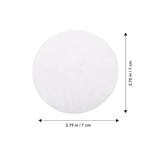 Miniatura 3 de Hemobllo Papel de filtro cualitativo, papel de filtro de laboratorio redondo de 2.8 in, papel de filtro de embudo de prueba de análisis químico