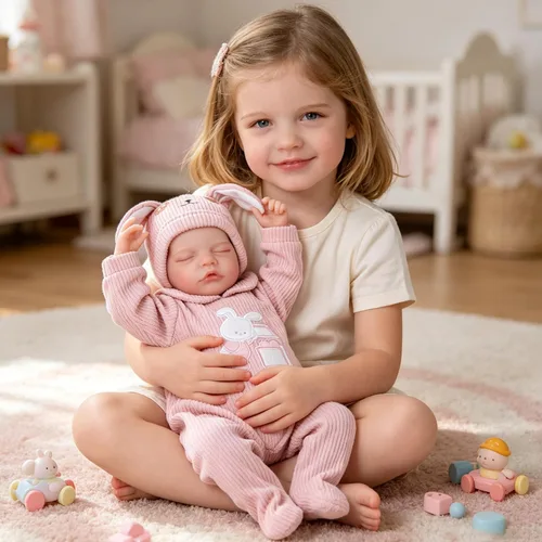 Miniatura 3 de Milidool Muñecas de Bebé Renacidas Realistas - Muñecas de Bebé Recién Nacida Realistas Posicionables de 18 Pulgadas, Cuerpo de Tela Suave Muñeca