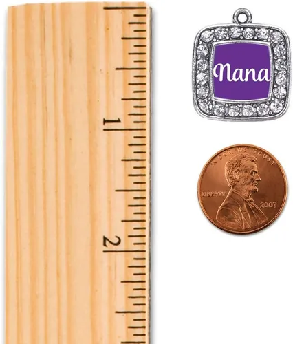 Miniatura 2 de Inspired Silver - Nana púrpura - Adorno de Navidad plateado - Adorno cuadrado para árbol de Navidad con circonita cúbica - Decoración colgante