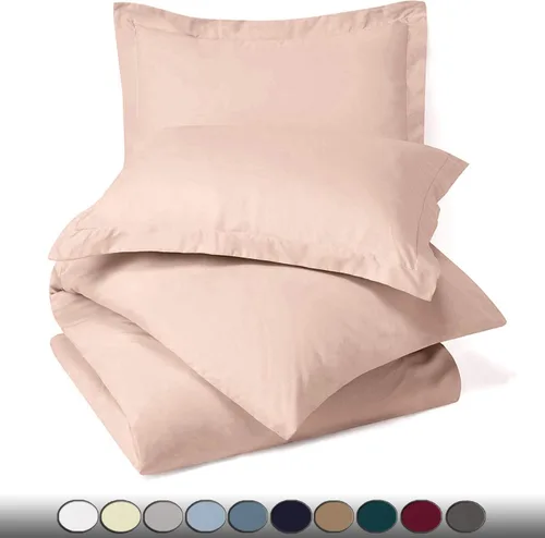 Miniatura 2 de Juego de cama de 4 piezas, 100% algodón, 1000 hilos, funda de edredón, fundas de almohada y sábana bajera ajustable con bolsillo extra profundo