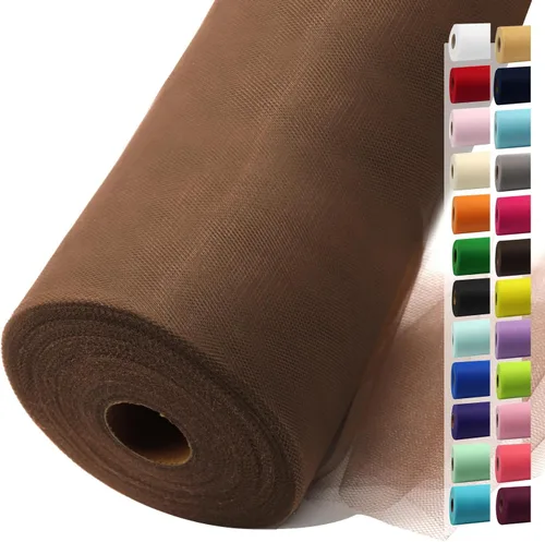 Miniatura 73 de Rollos de tela de tul dorado antiguo de 54 pulgadas por 10 yardas, rollo de tela de tul para bodas, decoraciones de Navidad, envoltura de regalos