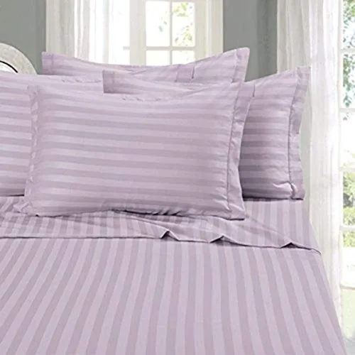 Miniatura 5 de Elegant Comfort 1500 Premier resistente a las arrugas y a la decoloración, juego de sábanas de lujo suave y sedoso de calidad de hotel a rayas