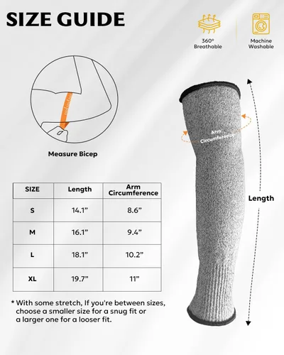 Miniatura 4 de Evridwear Mangas protectoras para brazos resistentes a los cortes, mangas de agricultores para hombres para trabajo, jardinería, agricultura