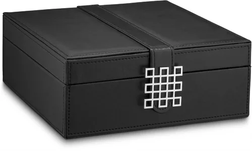 Miniatura 5 de Caja organizadora clásica con 50 compartimientos para joyería: para aretes, anillos, brazaletes o collares