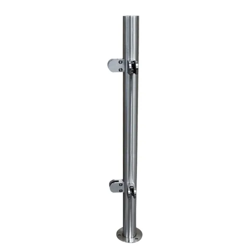 Miniatura 6 de DHBREK Poste de barandilla de vidrio de acero inoxidable con abrazadera de vidrio para paneles de vidrio, soportes de montaje, poste de barandilla