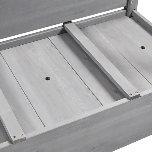 Miniatura 9 de Yaheetech Cama de jardín elevada de madera de 47 x 41 x 30 pulgadas, para horticultura, para exteriores, 2 niveles, maceta elevada para hierbas