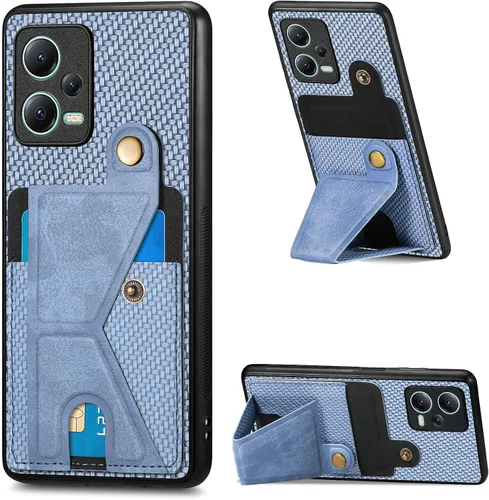 Miniatura 113 de Funda para Xiaomi Poco M5s 4G, Funda para Redmi Note 10 4G / Note 10S 4G / Note 11 SE (India) Funda de cuero PU ranuras para tarjetas Soporte