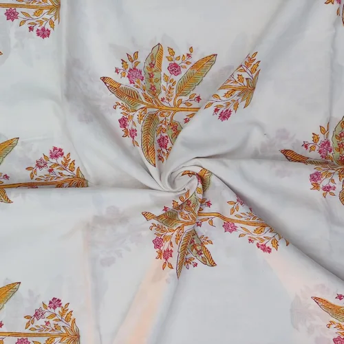Miniatura 9 de E-Tailor® Tela india hecha a mano, étnica, 100% algodón, estampado de bloque a mano, natural, para confección, costura, manualidades, tapicería, por