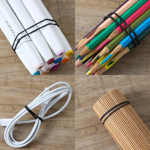 Miniatura 4 de 600 bandas de goma pequeñas de 1 pulgada, bandas elásticas de goma de uso general, bandas elásticas resistentes para el hogar, oficina, escuela