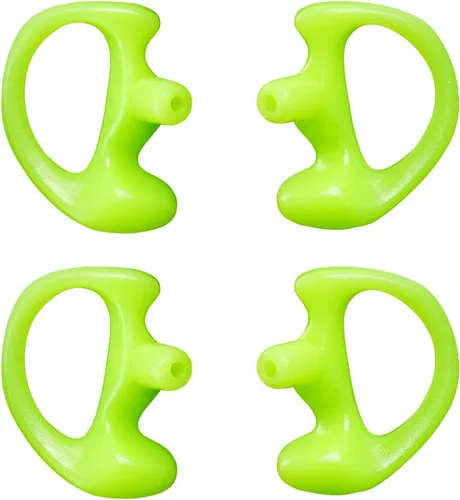 Miniatura 8 de Eardud Earmold de silicona suave de repuesto para Walkie Talkie Kit de audio de tubo acústico de aire (tres colores, mediano (3 pares))