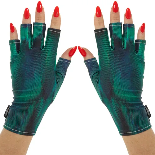 Miniatura 42 de ManiGlovz - Guantes de uñas originales con protección UPF 50+ UV Guantes de manicura de gel y guantes anti UV sin dedos para mujeres Se pueden
