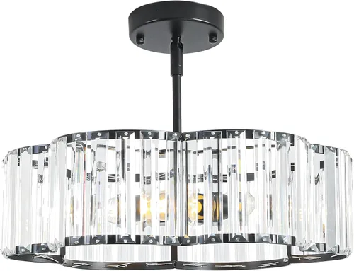 Miniatura 10 de Candelabro pequeño de cristal dorado, lámpara moderna de 3 luces para comedor sobre la mesa, accesorio de iluminación redondo para pasillo