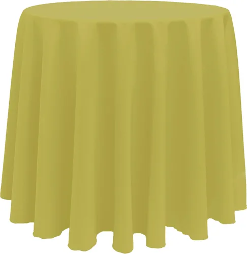 Miniatura 33 de Ultimate Textile Mantel redondo de lino de poliéster de 96 pulgadas, color verde oliva