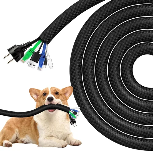 Miniatura 8 de AGPTEK Funda de cable, telar de alambre automotriz, resistente al calor, cubierta de protección de cable de tubo de manga dividida trenzada