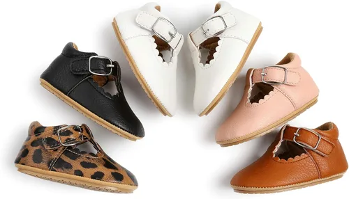 Miniatura 2 de myppgg Zapatos planos Mary Jane para bebé niña, con lazo brillante, vestido de princesa, zapatos de cuna antideslizantes para niños pequeños que