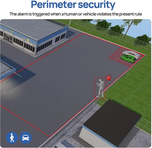 Miniatura 6 de PANOEAGLE Cámara IP PTZ PoE de 4K 8MP para exteriores con zoom óptico de inclinación panorámica 18X, detección humana/vehículo, conversación