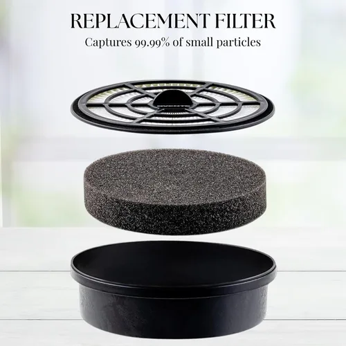 Miniatura 3 de OVENTE Filtro de repuesto de alta calidad para aspiradoras ST2620 sin bolsa con 99.9% de filtración de polvo y partículas, compacto fácil