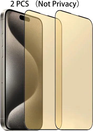 Miniatura 5 de Película protectora de pantalla de espejo de vidrio templado antiazul para iPhone 14 Pro Max, 6.7 pulgadas, dureza 9H, antiarañazos, cubierta