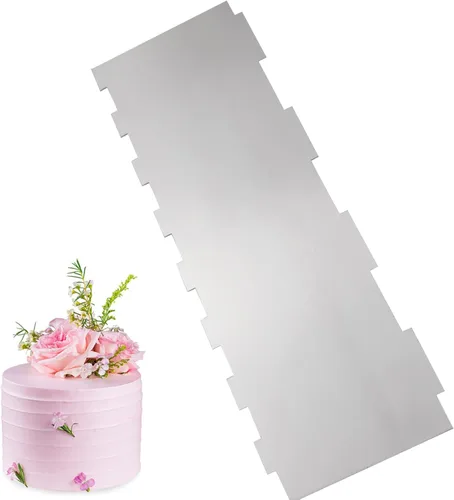 Raspador de acero inoxidable de 8.6 pulgadas para tartas, raspador de metal para nivelador más suave para tartas, peine para decoración de pasteles,