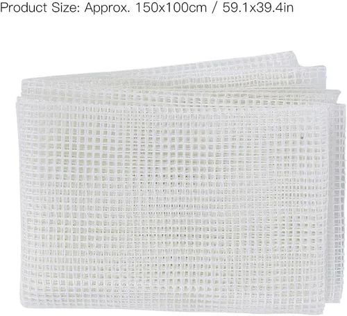 Miniatura 3 de GLOGLOW Kit de malla con gancho, tela de malla, en blanco, para gancho, alfombra, tapiz, bricolaje (59.1 x 39.4 in/59 x 39.4 pulgadas)