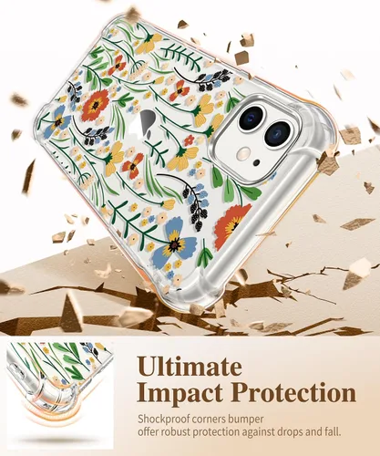 Miniatura 4 de GVIEWIN - Funda para iPhone 11 con protector de pantalla + protector de lente de cámara, [sin amarillamiento] Funda protectora transparente suave