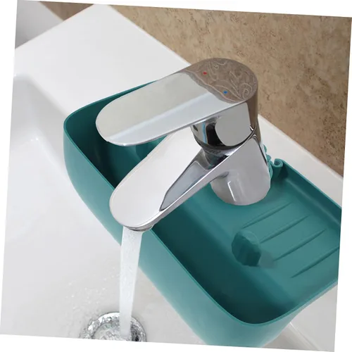 Miniatura 4 de Estante de almacenamiento para fregadero de cocina, tapete de prevención de salpicaduras de agua, organizador de drenaje para fregadero, fácil
