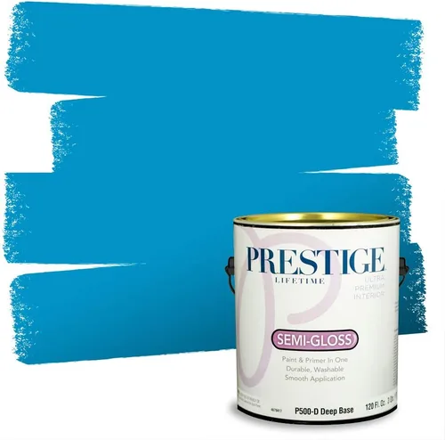 Miniatura 69 de Prestige Paints. - Base y pintura para exteriores en un solo galón, 1 galón. plano, comparable con Sherwin Williams Topsail. SW6799-PCM