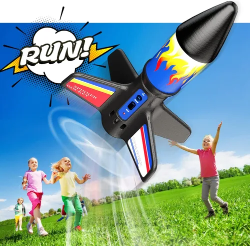 Miniatura 2 de Lanzador volador para niños, juguetes voladores eléctricos con recuperación de paracaídas, juguete ecológico con relanzamiento ilimitado, gran