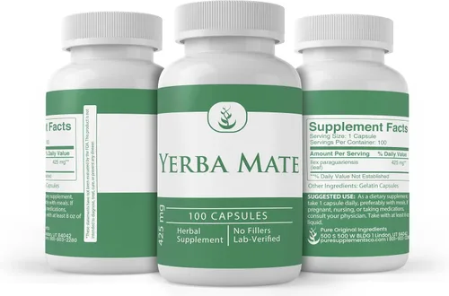 Miniatura 4 de PURE ORIGINAL INGREDIENTS Yerba Mate, sin magnesio o rellenos de arroz, siempre puro, verificado en laboratorio (100 cápsulas)