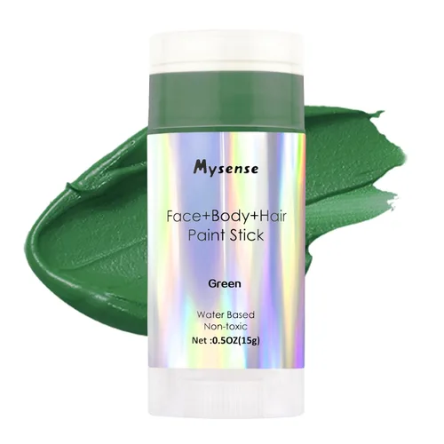 Miniatura 16 de Mysense Pintura en barra para el cabello facial y corporal morado pastel, a base de agua, lavable y temporal, pintura corporal crema no tóxica