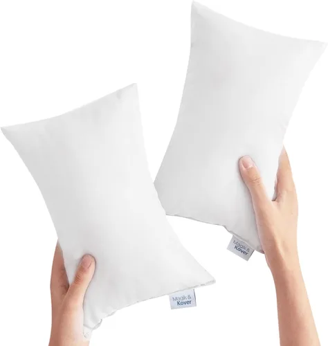 Miniatura 8 de Almohada pequeña mini para viaje, paquete de 2, 28 cm x 18 cm, almohadas pequeñas con etiqueta de nombre, para viaje y dormir, excelente almohada