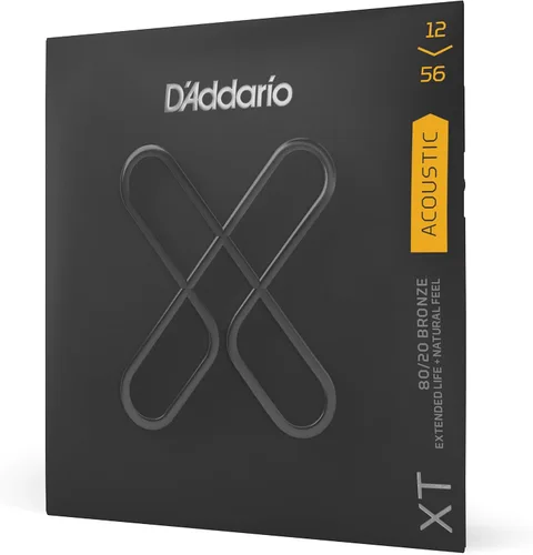 Miniatura 9 de D'Addario Cuerdas para guitarra acústica, XT 80/20 bronce recubierto, XTABR1047, calibre extra ligero 10-47, juego de 6 cuerdas, paquete de 1