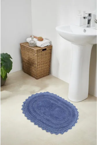 Miniatura 2 de Better Trends Lilly Crochet - Alfombras ovaladas de baño y alfombras reversibles de 17 x 24 pulgadas, alfombras de baño para baño, lujosa alfombra