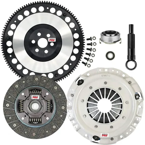 PRO Performance Stage 1 Kit de embrague con volante Chromoly compatible con Mazda MX-5 MIATA 1.6L B6ZE 1990 1991 1992 1993 (CP10036HDLSF-ST1)