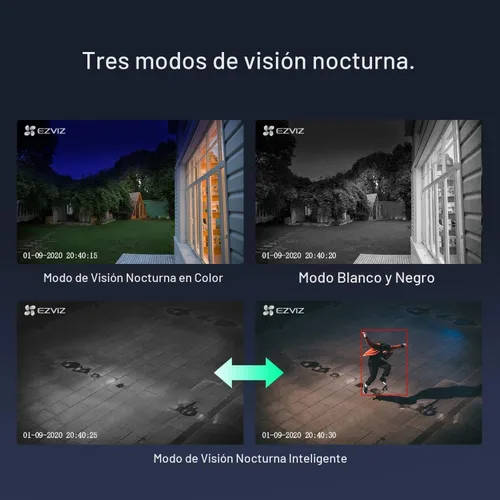 Miniatura 5 de EZVIZ Cámara de seguridad 360° para exteriores, cámara WiFi para seguridad del hogar, cámara de vigilancia, sin suscripción con detección